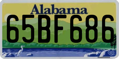 AL license plate 65BF686