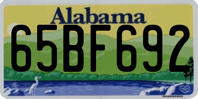 AL license plate 65BF692