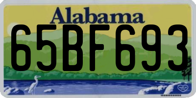 AL license plate 65BF693