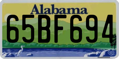 AL license plate 65BF694