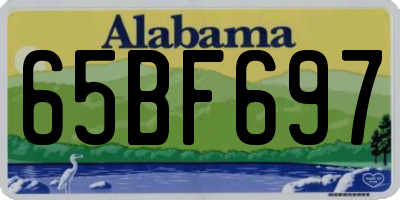 AL license plate 65BF697