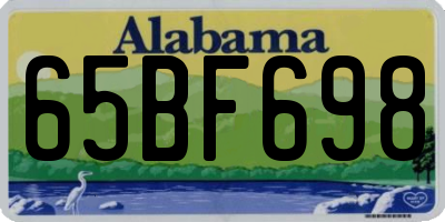 AL license plate 65BF698