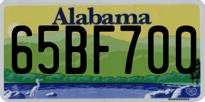 AL license plate 65BF700