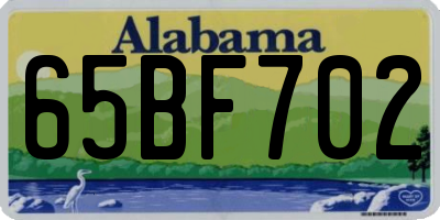 AL license plate 65BF702