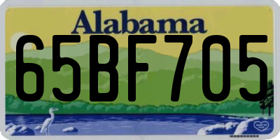 AL license plate 65BF705