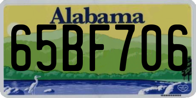 AL license plate 65BF706