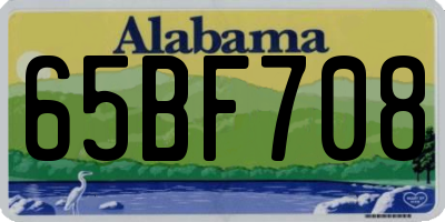 AL license plate 65BF708