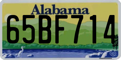 AL license plate 65BF714