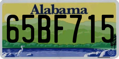 AL license plate 65BF715