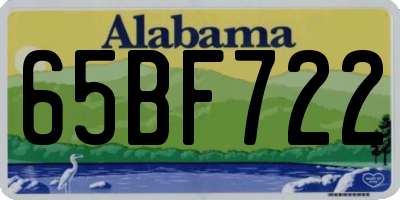 AL license plate 65BF722