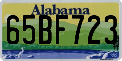 AL license plate 65BF723
