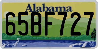 AL license plate 65BF727