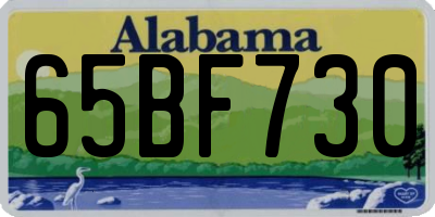 AL license plate 65BF730