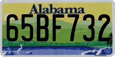 AL license plate 65BF732