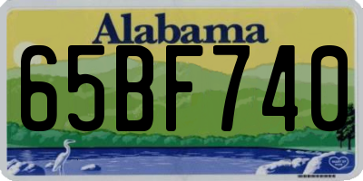 AL license plate 65BF740