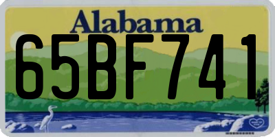 AL license plate 65BF741