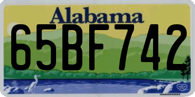 AL license plate 65BF742