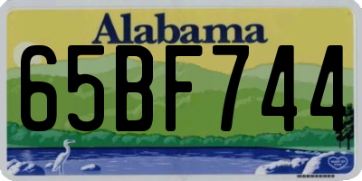 AL license plate 65BF744