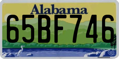 AL license plate 65BF746