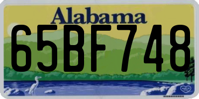 AL license plate 65BF748