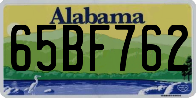 AL license plate 65BF762