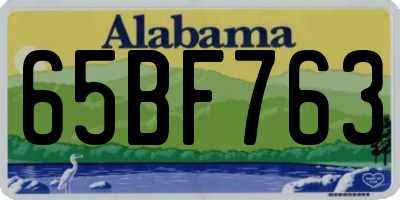 AL license plate 65BF763