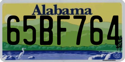 AL license plate 65BF764