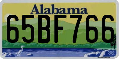 AL license plate 65BF766