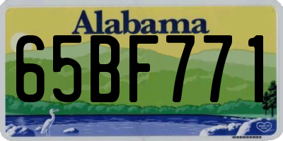 AL license plate 65BF771