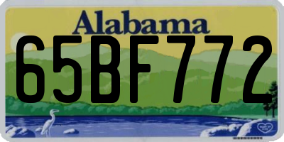 AL license plate 65BF772