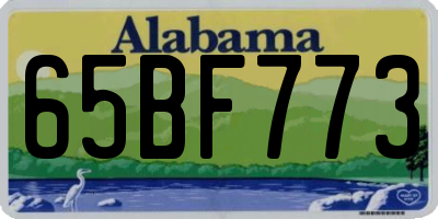 AL license plate 65BF773