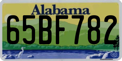 AL license plate 65BF782