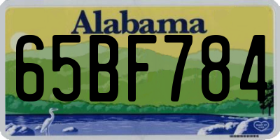 AL license plate 65BF784