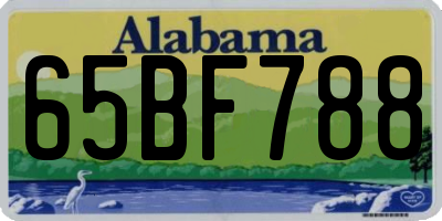 AL license plate 65BF788
