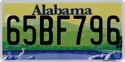AL license plate 65BF796