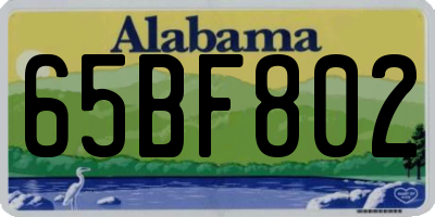 AL license plate 65BF802