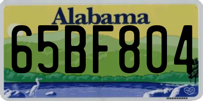 AL license plate 65BF804