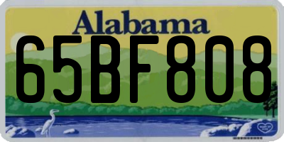 AL license plate 65BF808