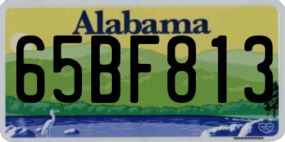 AL license plate 65BF813