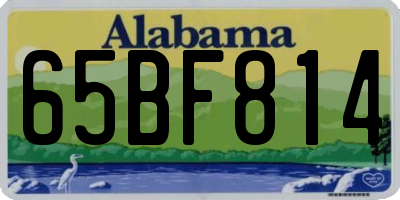 AL license plate 65BF814