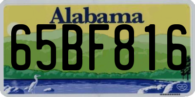 AL license plate 65BF816