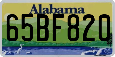 AL license plate 65BF820