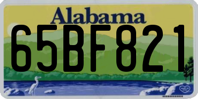 AL license plate 65BF821