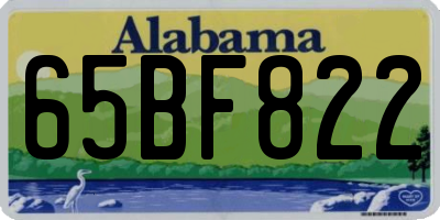 AL license plate 65BF822