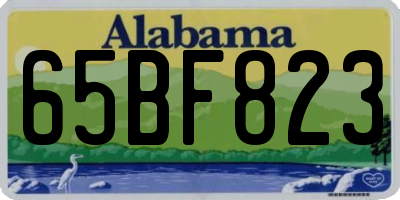 AL license plate 65BF823