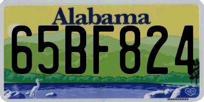 AL license plate 65BF824