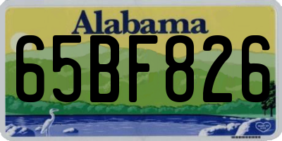 AL license plate 65BF826