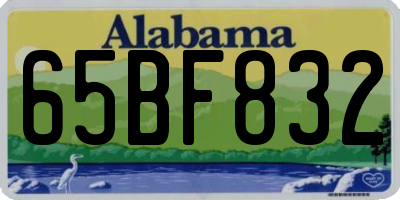 AL license plate 65BF832