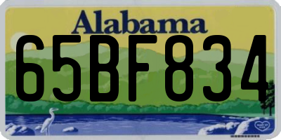 AL license plate 65BF834
