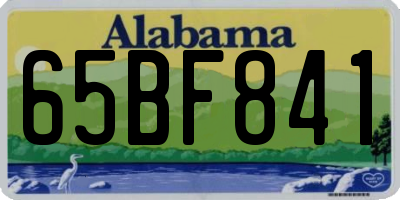 AL license plate 65BF841